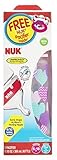 NUK Trendline Bottle with Silicone Medium Flow Nipple, 0+ months, Hearts, 10 oz by NUK