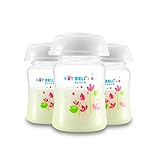 SONARIN母乳 ボトル、のベビー哺乳瓶、BPAフリー、冷凍・冷蔵可 、150 ml、3個入(ホワイト)