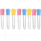 8PCS液体ドロッパーとプラスチックピペットキャンディーオイルのキッチンキッズGummy 8球を作成するためのバルブ先端と転送のスポイト