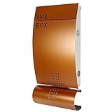 ポスト　メールボックス　郵便受け 鍵あり Europeanシリーズ4501カッパー 壁かけ式　MB4501-K-COPPER-1