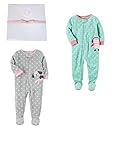 Ella's Bundle of Joy Baby Gifts Carter's Baby Girls Bundle of 2 - Sleep & Play Fleece Sleeper Gift S
