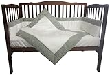 Baby Doll Bedding Zuma 3 Piece Crib Bedding Set, Grey/White by BabyDoll Bedding