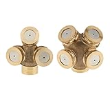 Perfk 真鍮 DN15 ガーデン 芝生 スプレーノズル 灌漑スプリンクラー 4頭 3頭 セット　農業用