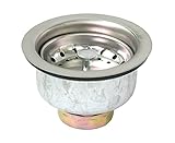 Everflow 2 – 3 / 4インチダブルカップステンレススチールボディSink Strainer、ステンレススチールバスケット7515、4 – 1 / 2インチフランジ、標準シャンク、Fits