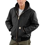 [カーハート] J140 ダックアクティブ フードジャケット キルトフランネルライン Duck Active Jacket Quilted-Flannel Lined (L, ダークネイビー) [並行輸入品]