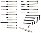 Moody Tools 58-0252 25 Piece Steel Handle Slot / Cp / Hex / Nut Driver and Hex Key Set with Tweezers