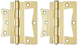 Stanley Hardware CD815 4" Non-Mortise Hinge in Bright Brass [並行輸入品]