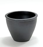 信楽焼・睡蓮鉢「雅」丸型30サイズ・黒（陶器製）日本製