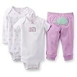 Carter's (カーターズ) :: ロンパース ボディスーツ & パンツ 3点 セット 綿100% :: 3-Piece Bodysuit & Pant Set :: NB (50-55cm) :