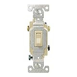 クーパー1303 – 7 V接地3ウェイスイッチ配線デバイス15 A 120 Vアイボリー10パック