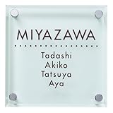 ガラス 表札 (文字コゲ茶) IX-SL-1