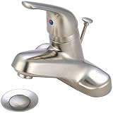 Olympia Faucets L-6160-BN Single Handle Lavatory Faucet, PVD Brushed Nickel Finish [並行輸入品]