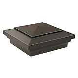 4 x 4インチブラックVinyl Craftsman Postキャップ2 - Pack , Nantucket Gray