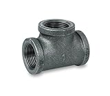 Everflow Supplies bmte0300高圧力ブラック可鍛性T継手withメスねじ付き接続 5 Inch BMTE0500 1