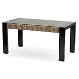 アジアン ダイニング ガラステーブル T350AT 幅150cm ウォーターヒヤシンス【 リゾートホテル ダイニング 机 テーブル 北欧】