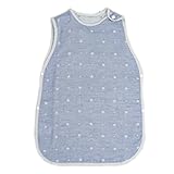 プッパプーポ スリーパー 【ネイビー×ホワイトスター】 日本製 オーガニック100% 2重ガーゼ オールシーズン対応 ギフトにも