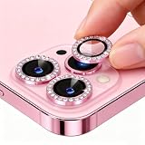 【4枚入り】 対応 iPhone14プロ/iPhone14ProMax マックス用 カメラレンズカバー カメラフィルム アルミ合金製 キラキラ iphone14proカメラレンズ保護フィルムガラス キラキラ 露出オーバー防止 キズ防止 ピンク縁取り 硬度9H 衝撃吸収 高透過率 貼り付け簡単 気泡なし 極薄(iPhone 14 Pro/iPhone 14 ProMax用, ピンク)