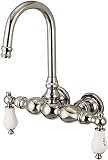 Water Creation F6-0014-05-AL Vintage Classic 3-3/8-Inch Center Wall Mount Tub Faucet with Gooseneck 