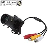 ePathChina® 2.8-12mm Manual Lens 600 TVL 1/3 CMOS HD Sensor DC 12V Mini Spy Hidden Camera Security C
