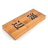 天然木表札 竹製 210x88mm 厚さ2cm 彫り込み彫刻 墨入れニス仕上げ全て込み (縦型)