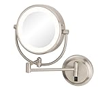 Kimball & Young 945 – 35 – 75hw Neomodern LED照明付き壁ミラーHardwired 9 " x 2.2 "つや消しニッケル