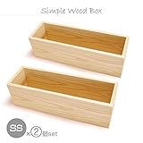 木箱 SS 杉天然木ウッドボックス 2個セット 収納ボックス ケース ワイン木箱　W11 什器/ディスプレイ/無垢材/木製BOX