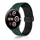 [ReHowy] Google Pixel Watch 4/3 45mm 対応 交換バンド シリコン製 ピクセルウォッチ4 バンド 45mm 弾力性 磁気 バックル付き サイズ調節可能 替えベルト コンパチブル Google Pixel Watch 4 45MM 交換ベルト グリーン/ブラック