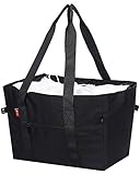nicoly 保冷 レジカゴバッグ エコ バッグ 肩から提げれる ショッピングバッグ 26L (黒)