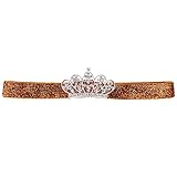 ノーブランド品 赤ちゃん　クラウン　伸縮性　 ヘッドバンド　ターバン　ヘアバンド　写真撮影　小道具　髪飾り　出産祝い　ギフト　全7色選べる - ゴールド