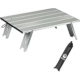 【Amazon.co.jp限定】 ジージーエヌ(G.G.N.) アルミロールテーブル 折りたたみ 軽量 コンパクト キャンプ アウトドア 収納袋付き