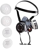 5500 Series Half Mask with 2 Organic Vapor Cartridges, 2 N95 Filters & 2 Filter Cover, Size Medium b