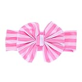 Domybest 子供ヘアバンド コットンのベルト かわいいバラ?びを飾る キャンディの色 ストライプ 写真小道具 出産祝い 誕生日 百日記念 良い弾力性 0-3歳に適して 7色