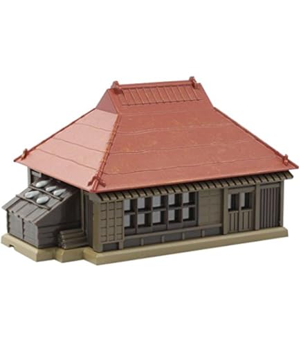 (未使用･未開封品)　ロクハン Zゲージ S047-2 駅舎セット 赤 0pbj0lf S047-2 駅舎セット（赤）(TRAIN STATION SET (RED)) | ロクハン