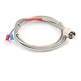 uxcell 熱電対プローブ 金属 スプリングワイヤリード 温度測定 温度コントローラ 1個入り