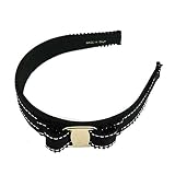 フェラガモ FERRAGAMO アクセサリー幅3.3cm ヘアバンド リボンチャーム ミスヴァラリボンMISS VARA BOW-347430-ブラック(黒) [並行輸入品]