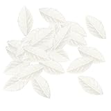Fityle フラワー　樹葉形　縫製用品　結婚式/パーティー　DIY材料　白シルク　リーフローズ　約100ピース