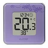 La Crosse Technology 302-604P Purple Indoor Digital Thermometer & Hygrometer Station with Comfort le