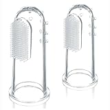 (デアエエオオ)Dianoo2PCSホット販売ソフトシリコン赤ちゃんを指ブラシ幼児おしゃぶりマッサージガム