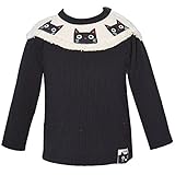 2016年 秋冬 UZUCHAT ウズチャット フリンジ切替 長袖Ｔシャツ UZULAND ウズランド ブラック◇95cm