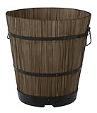 タカショー ウッドバレルプランター 深型L 約W41×D41×H40cm