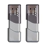 PNY 128GB Turbo Attaché 3 USB 3.0フラッシュドライブ、シルバー(2個パック)