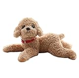 Foivozs ぬいぐるみ プードル 犬 リアル ピッコリーノ 犬 本物そっくり ハンドメイドトイプードル ぬいぐるみやさしい手触り 可愛く癒し犬 抱き枕 大きい 添い寝 寝かしつけ ふわふわ 子供 彼女 お年寄りへ クリスマス 記念日 誕生日プレゼント (カーキ,48cm)