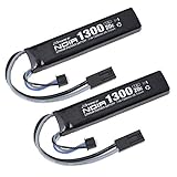 G FORCE ジーフォース Noir LiPo 7.4V 1300mAh 次世代バッファーチューブ（ストックチューブ）イン リポバッテリー 2個 セット