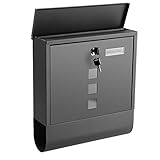 Homdoxステンレススチール壁マウントロック可能なレターボックスメールボックスポストボックスwith Retrievalドア AMC005045**