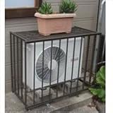 金森メタル　アルミ鋳物製　エアコン室外機カバー　ストライプ　※室外機・プランターなどは別売です 　シルバー