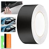 EZAUTOWRAP 2インチ x 25フィート マットブラックビニールラップキット ブラックアウトクローム用 ウィンドウトリム ドアトリム ツールキット付き