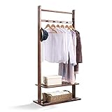 LVZAIXI ピュアソリッドウッドコートラッククリエイティブフロアベッドルームハンガーフロアラックシンプルな近代服ラック