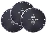 3枚セット 外径400mm 16インチ アスファルト・コンクリート兼用 ダイヤモンドブレード カッター 低馬力 プロ仕様　実績豊富！ (3)
