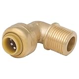 Sharkbite 1/4" x 3/8" M.I.P. Dishwasher Brass Elbow-1/4"X3/8"M DSHWSHR ELBOW (並行輸入品)