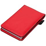 GoodsLand(グッズランド) 【 縦型 】 手帳 メモ帳 ミニ サイズ 約A7 レザー カバー セット ノート ペンホルダー GD-A7TECHO-RD